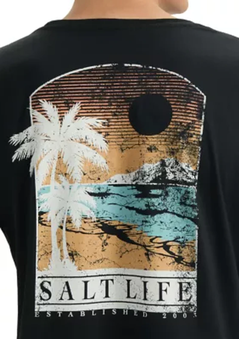Palm Islet Long Sleeve Graphic T-Shirt