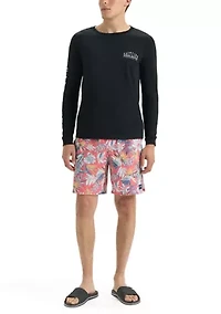 Palm Islet Long Sleeve Graphic T-Shirt