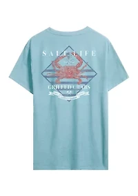 Big & Tall Crab Hammer 30’s Graphic Shirt