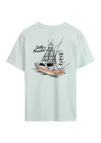 Men’s Salty Forecast Boat 30’s Short Sleeve T-Shirt
