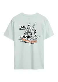 Men’s Salty Forecast Boat 30’s Short Sleeve T-Shirt