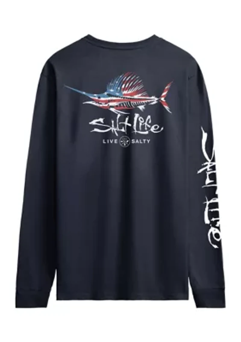 Men’s Sailfish ‘N Bones 30’s Long Sleeve T-Shirt
