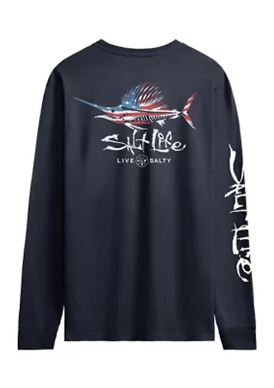 Men’s Sailfish ‘N Bones 30’s Long Sleeve T-Shirt