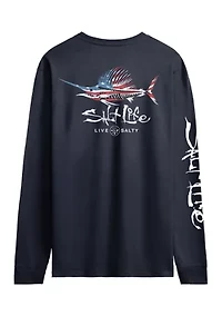 Men’s Sailfish ‘N Bones 30’s Long Sleeve T-Shirt