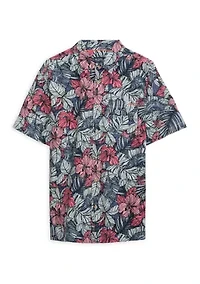 Salt Life Men's Sailfish Blossom Short Sleeve Woven Shirt