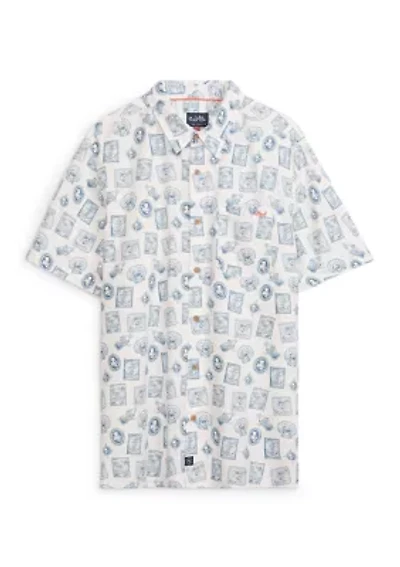 Men's Voyagers Stamps Short Sleeve SLX Performance Woven Shirt