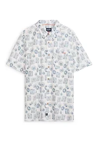 Men's Voyagers Stamps Short Sleeve SLX Performance Woven Shirt