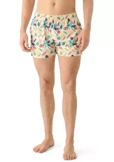 Microfiber Woven Tropical Swim Trunks