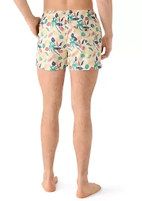 Microfiber Woven Tropical Swim Trunks