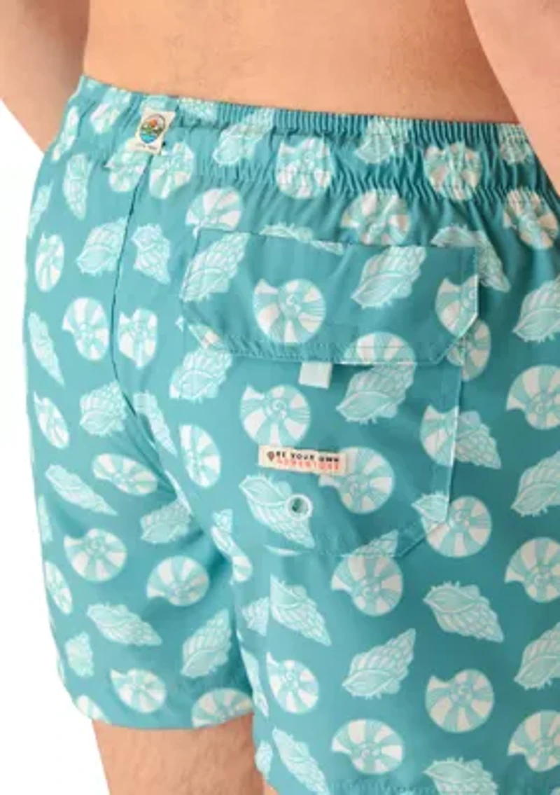 Microfiber Woven Seashell Swim Trunks