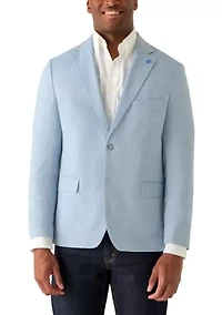 Men's Single-Breast Full-Lined Flat Pocket Woven Jacket