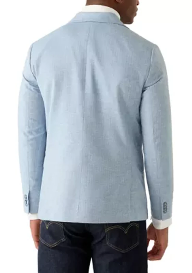 Men's Single-Breast Full-Lined Flat Pocket Woven Jacket