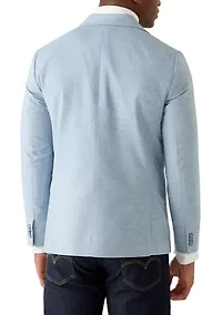 Men's Single-Breast Full-Lined Flat Pocket Woven Jacket