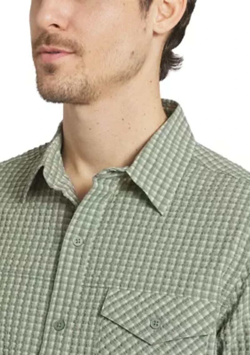 Men's Short Sleeve Seersucker Shirt