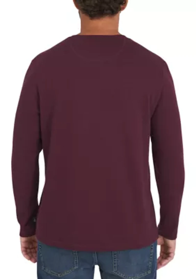Men's Brushed Herringbone Crewneck Shirt