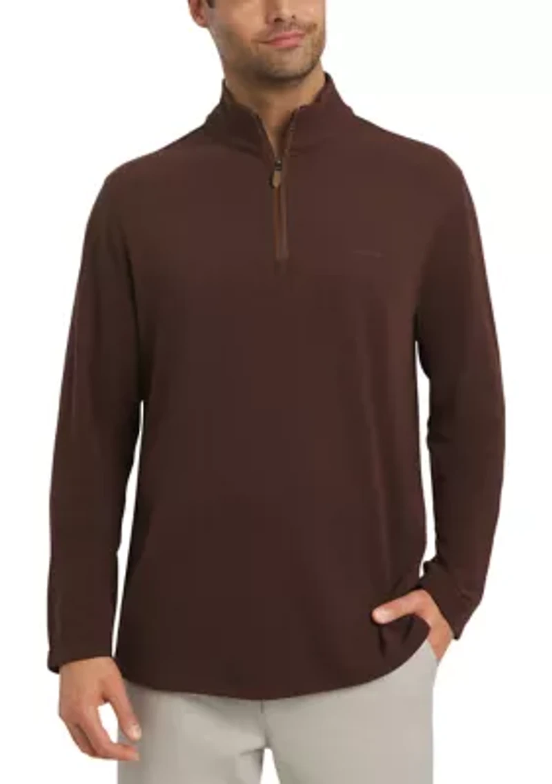 Men's Brushed Pique 1/4 Zip Pullover