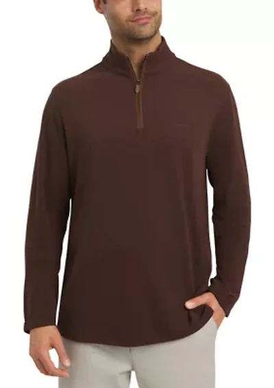 Men's Brushed Pique 1/4 Zip Pullover