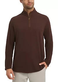 Men's Brushed Pique 1/4 Zip Pullover