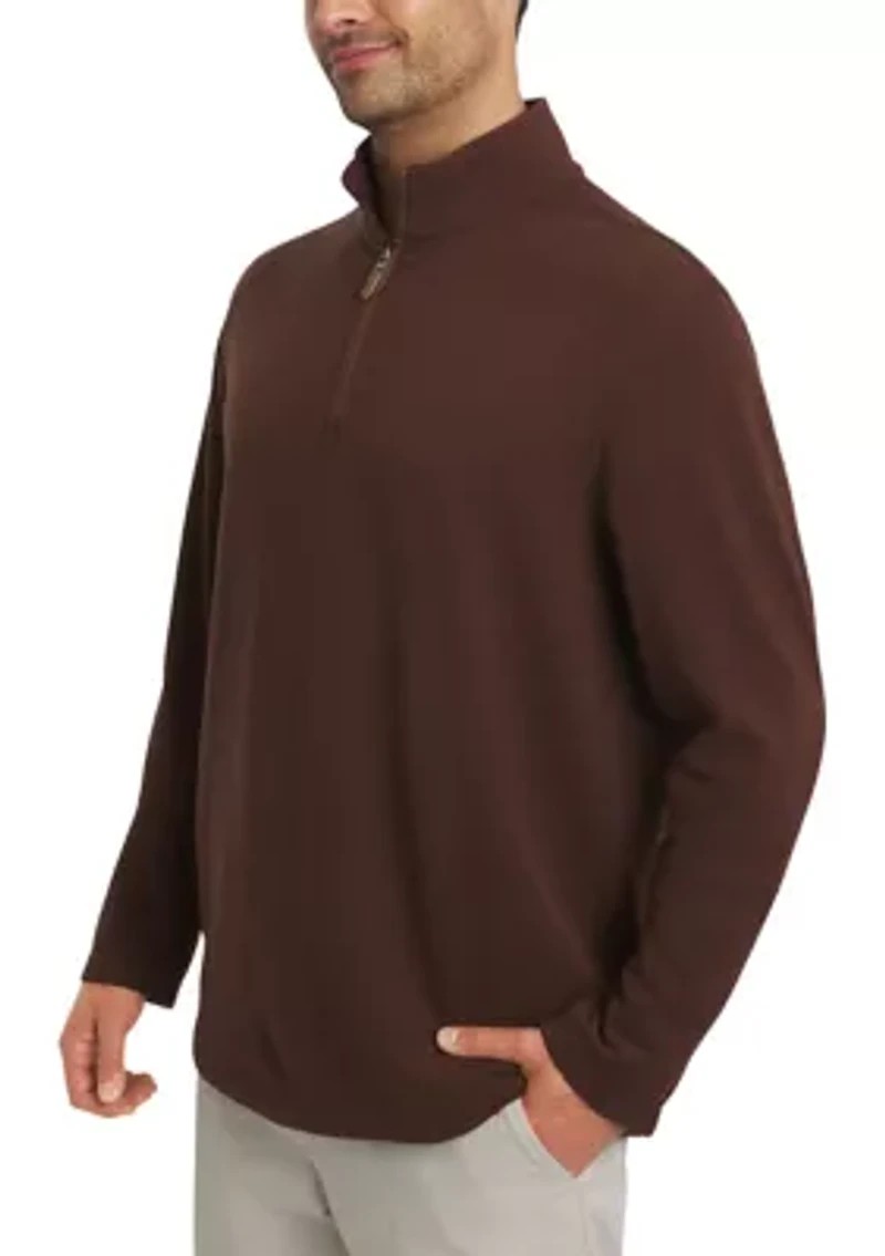 Men's Brushed Pique 1/4 Zip Pullover