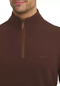 Men's Brushed Pique 1/4 Zip Pullover