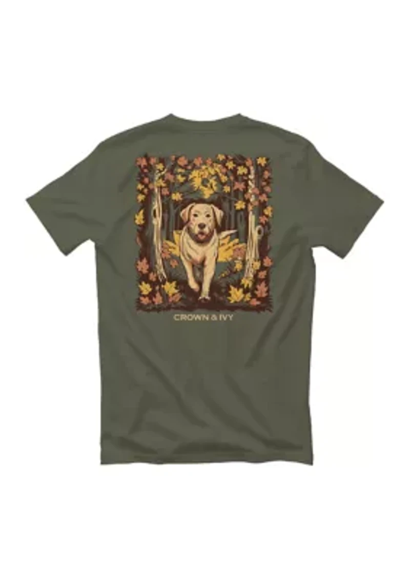 Fall Dog Graphic T-Shirt