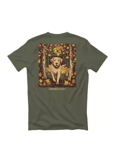 Fall Dog Graphic T-Shirt