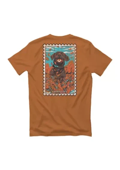 Fall Stamp Dog Graphic T-Shirt
