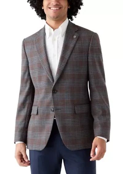 Brown Plaid Sport Coat