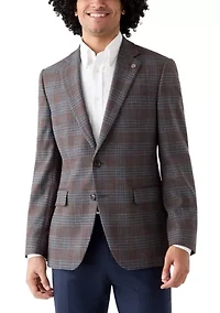 Brown Plaid Sport Coat