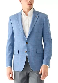 Plaid Blue Modern Sports Coat
