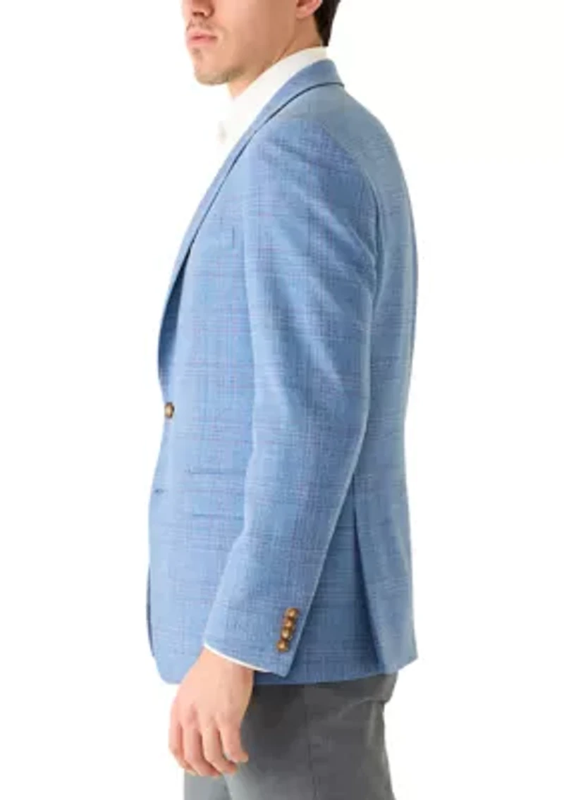 Plaid Blue Modern Sports Coat