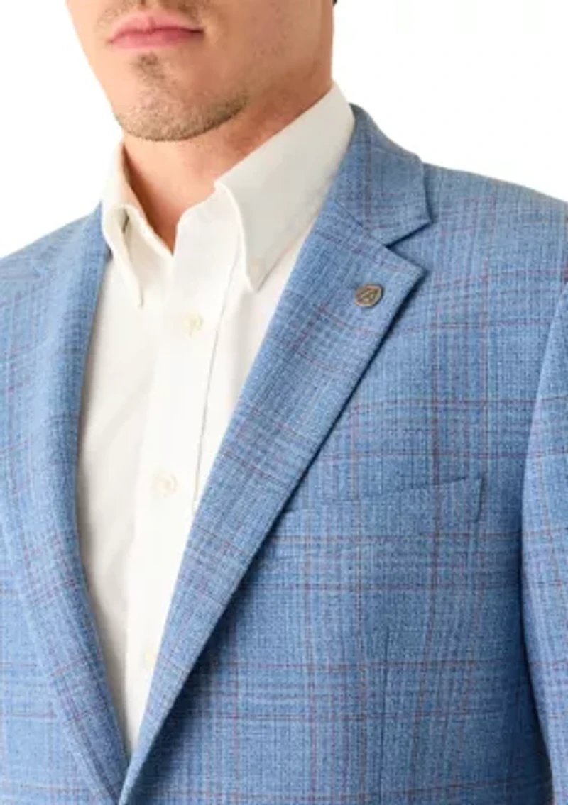 Plaid Blue Modern Sports Coat