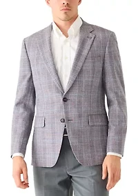 Plaid Modern 2 Button Sports Coat
