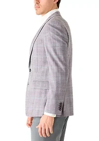 Plaid Modern 2 Button Sports Coat