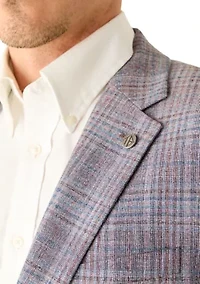 Plaid Modern 2 Button Sports Coat