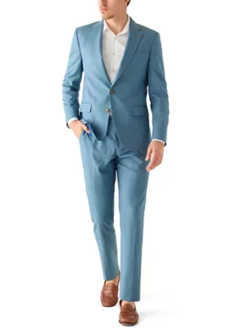 Men's Teal Green Suit Pant