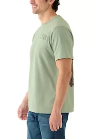 Men's Short Sleeve Americana Deer Graphic T-Shirt