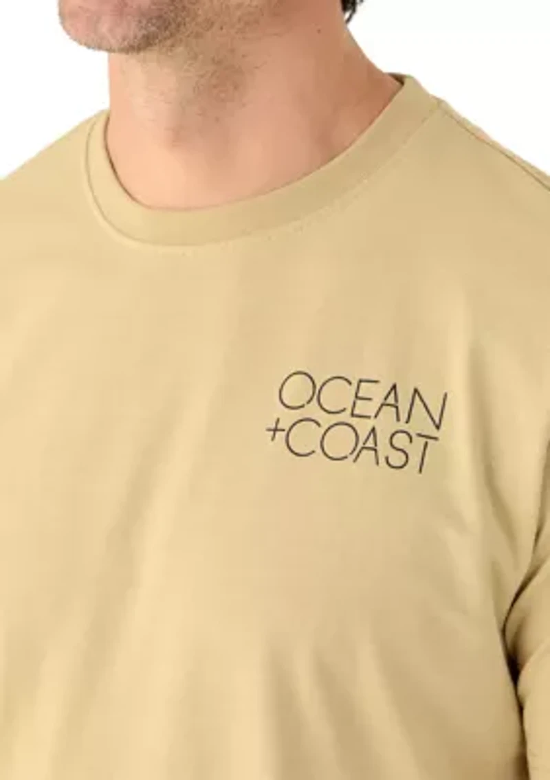 Men's Short Sleeve Mountain Deer Graphic T-Shirt