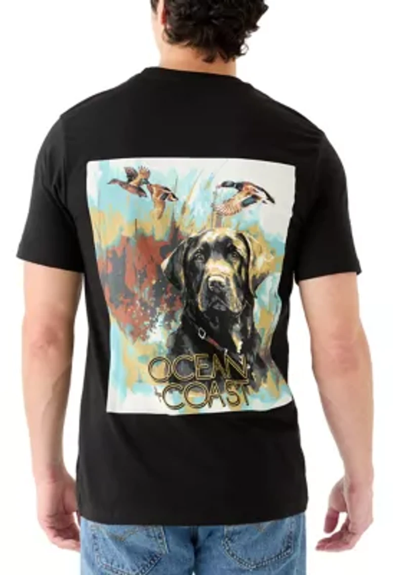 Men's Short Sleeve Dog Graphic T-Shirt