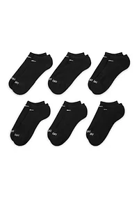 Everyday Plus Cushioned Training No-Show Socks- 6 Pairs