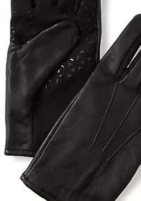 Men's Leather Glove with Point and Stretch Palm