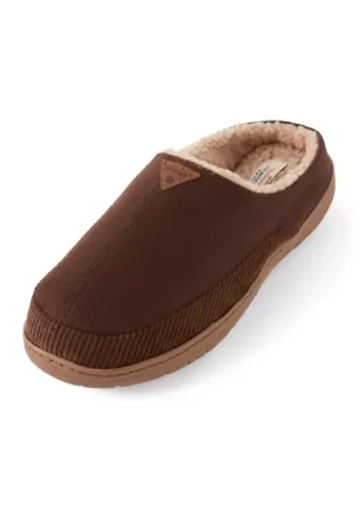 Microsuede Cord Clogs