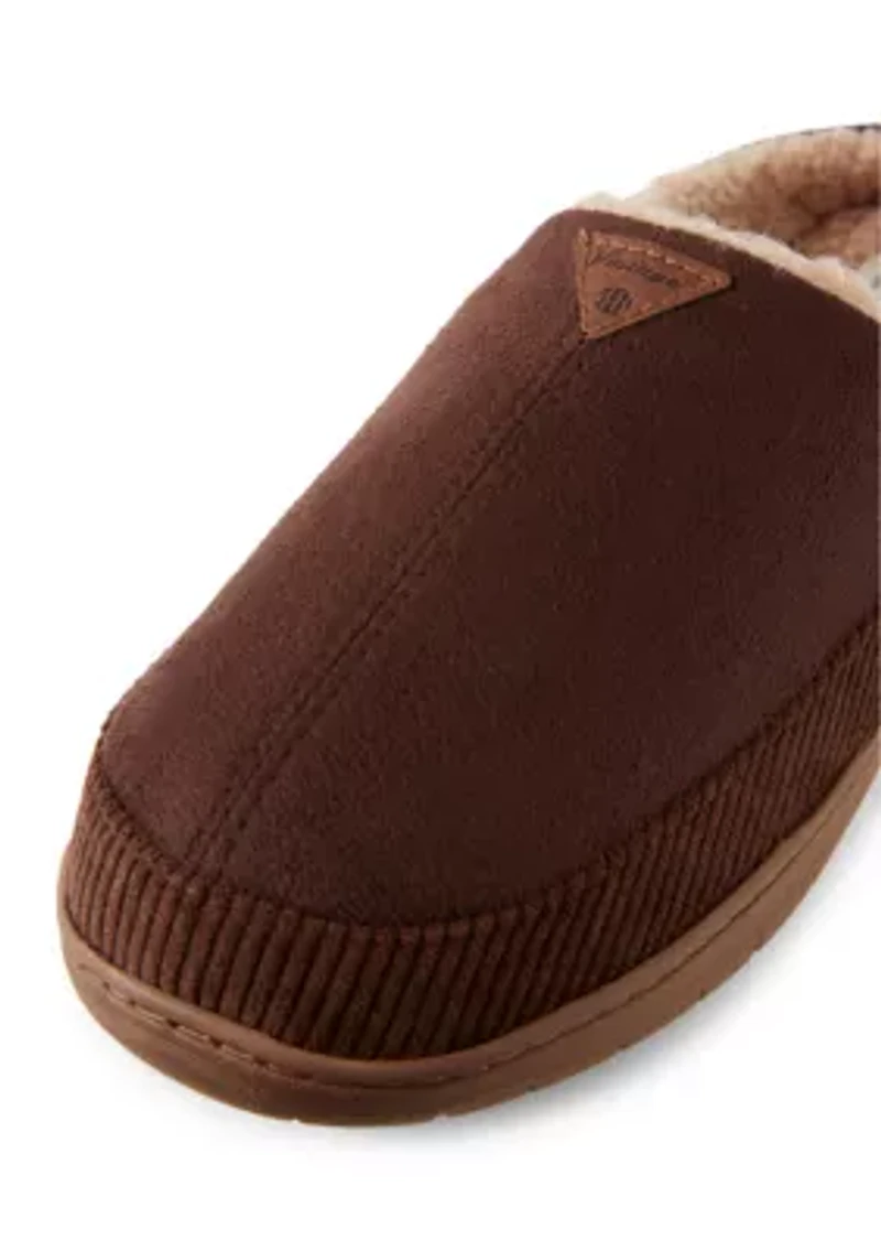 Microsuede Cord Clogs