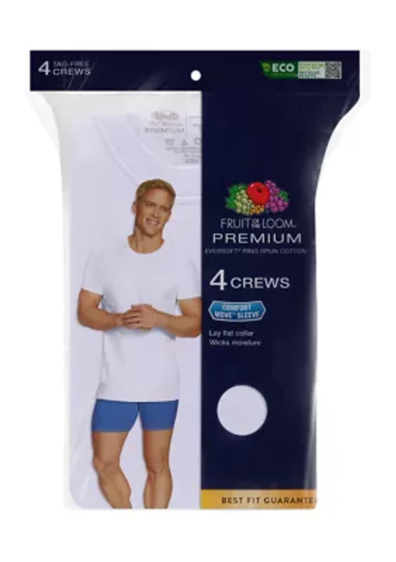 Premium Undershirt White - 4 Pack