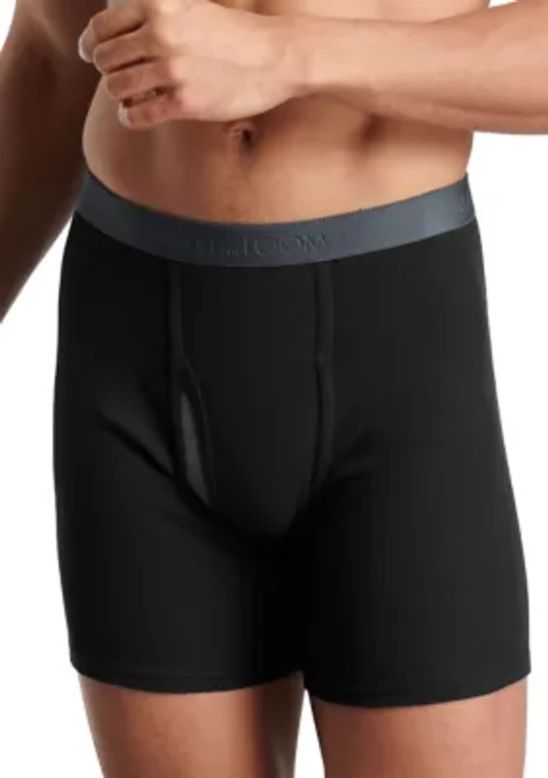 Men's Premium CoolZone® Boxer Briefs, Black and Gray 4 Pack