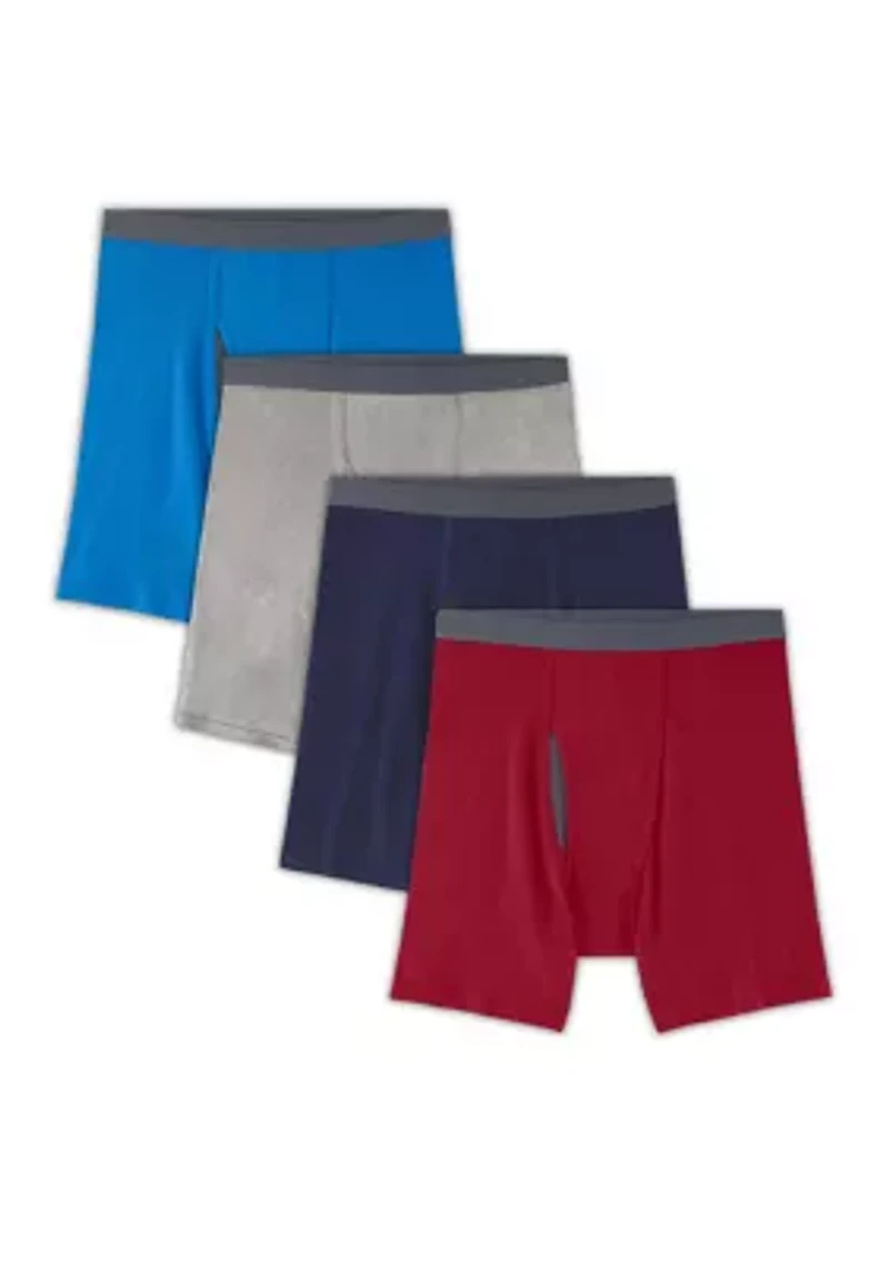 Men's Premium CoolZone® Boxer Briefs, Assorted 4 Pack