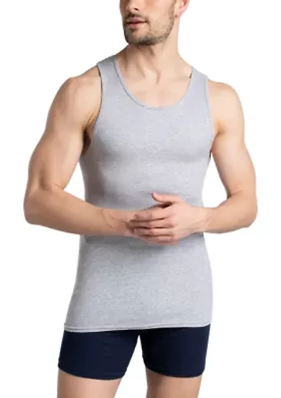 Men's Premium A-Shirt, Black and Gray 4 Pack