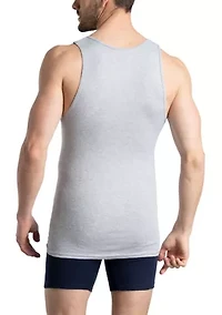 Men's Premium A-Shirt, Black and Gray 4 Pack