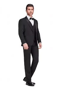 Men's Premium 3 Pc Shawl Lapel Slim Fit Tuxedo Set