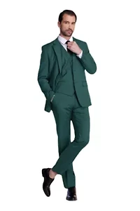 Men's 3-Piece Classic Fit Performance Stretch Suit